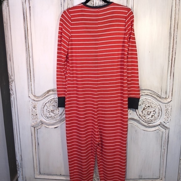 Jenni by Jennifer Moore Intimates Red and White Stripes Long Sleeve Long Johns - Picture 7 of 9